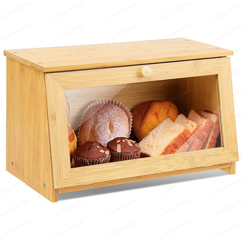 Kitchen Cabinet Baking Organizer - ガラス扉付きパン収納ディスプレイキャビネット、キッチンベーキングオーガナイザー、多目的本棚