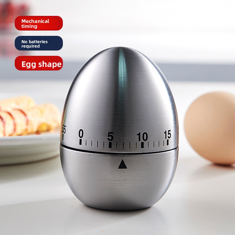Baking Kitchen Hourly - クリエイティブな卵型の機械式タイマー 60 分間の大音量アラーム キッチンツール ベーキングクッキングや学生の勉強のリマインダーに最適