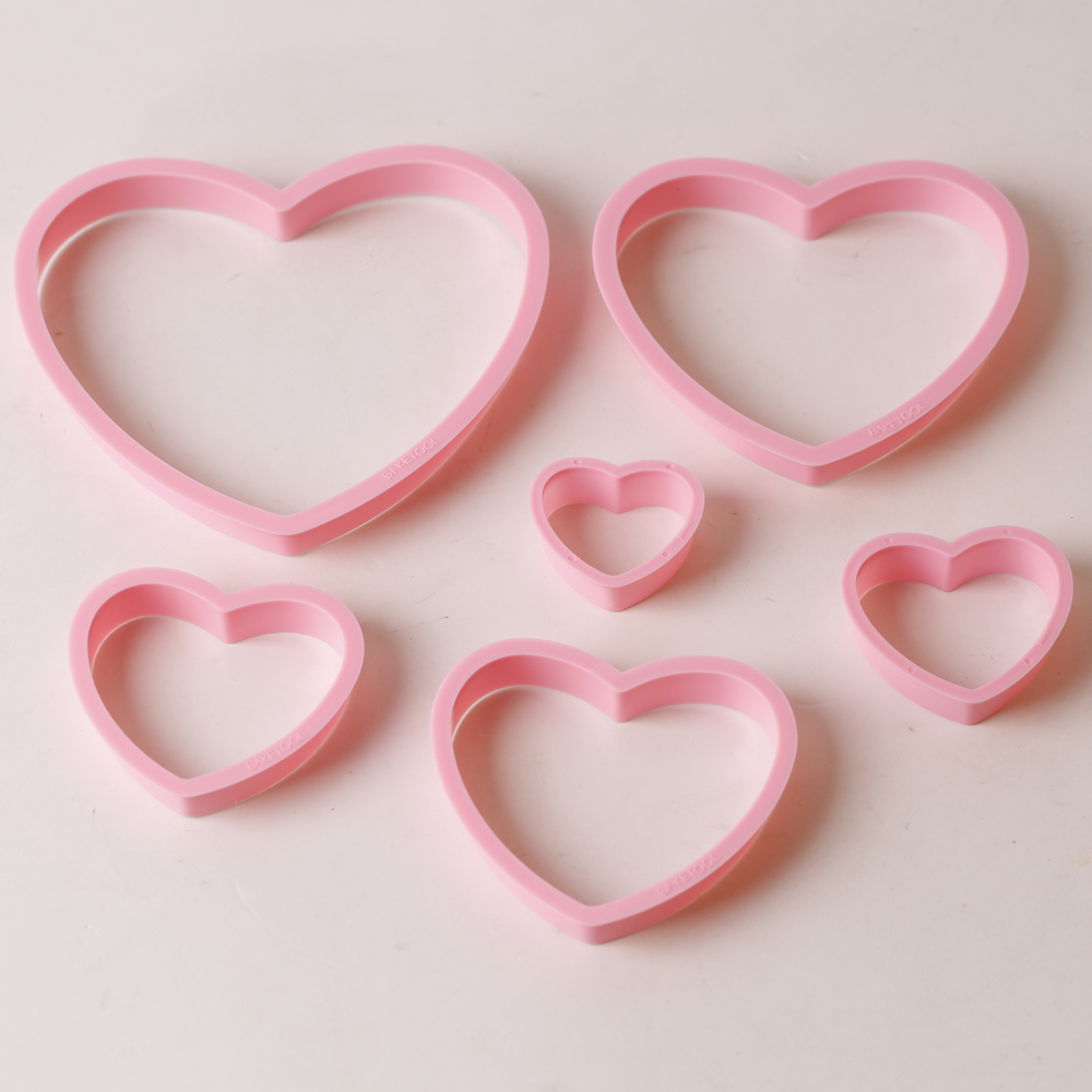 1 セット/3 セットピンクハートスターフラワークッキービス - Kitchen Equipment For Baking のレビューと価格
