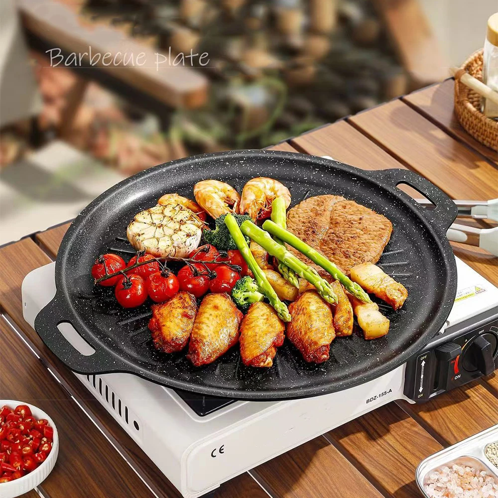 34 センチメートル屋外バーベキューグリルパンノンスティック - Kitchen Baking Tray のレビューと価格