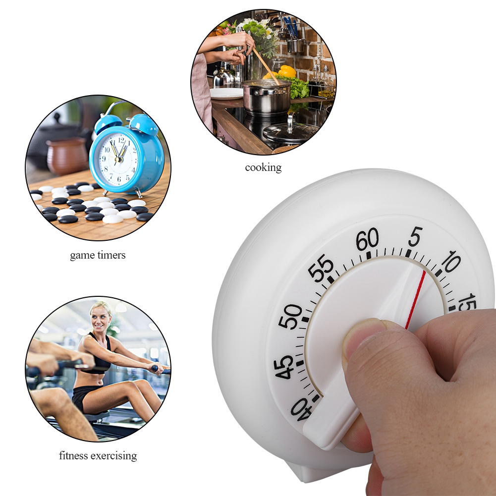 1PC 60 分ラウンド形状機械式キッチンタイマー手動調理リ - Baking Kitchen Hourly のレビューと価格