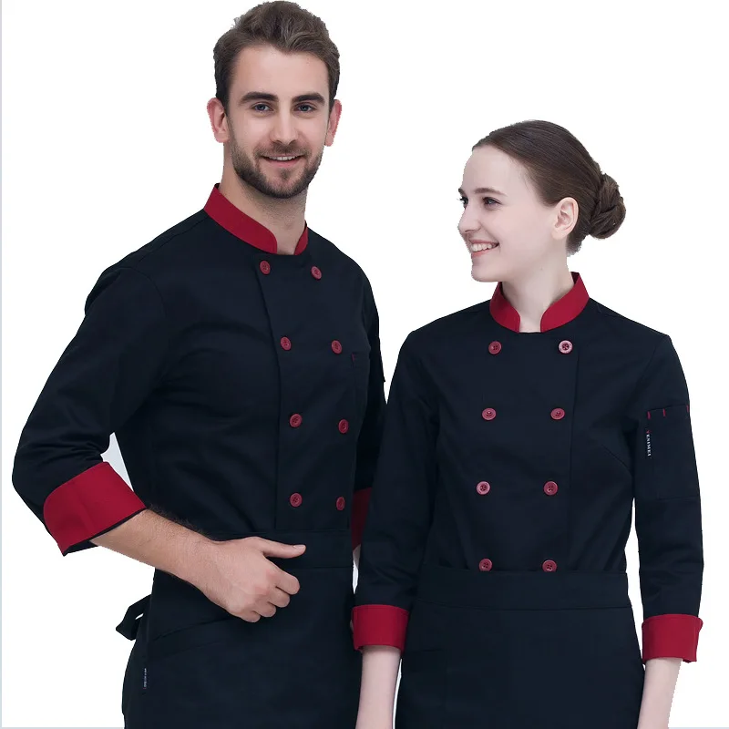男性と女性のためのシェフのジャケット,長袖,ユニセックス,レ - Kitchen Baker のレビューと価格