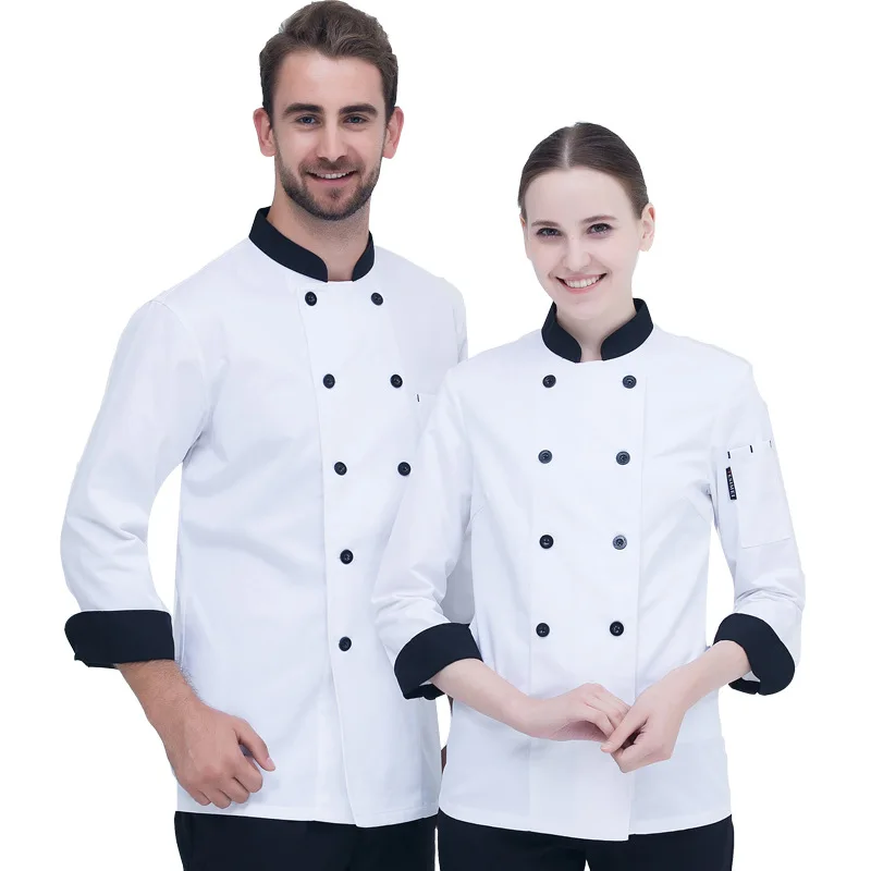 男性と女性のためのシェフのジャケット,長袖,ユニセックス,レ - Kitchen Baker のレビューと価格