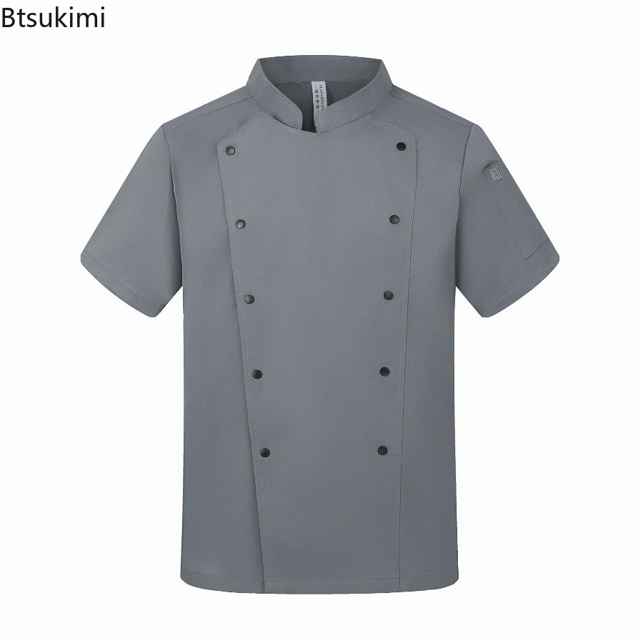 夏用通気性半袖シェフコート 軽量キッチン作業服 ホテルカフェ - Kitchen Baker のレビューと価格