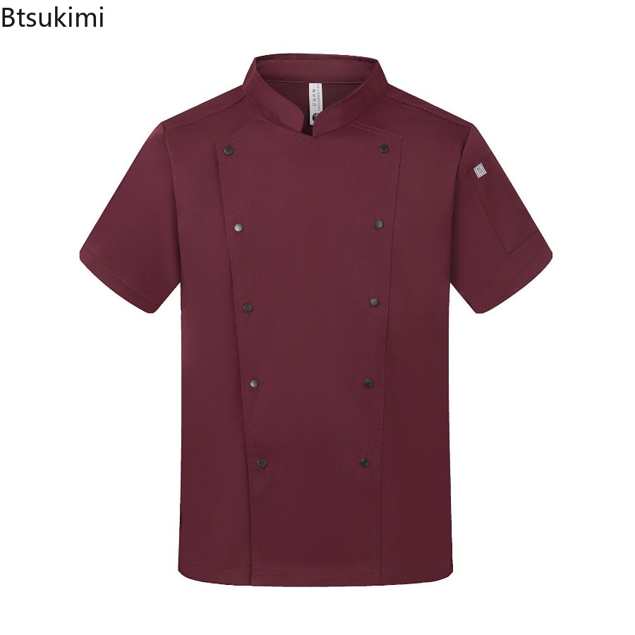 夏用通気性半袖シェフコート 軽量キッチン作業服 ホテルカフェ - Kitchen Baker のレビューと価格