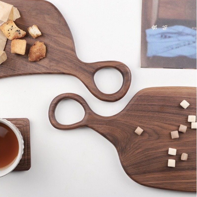 ブラックウォールナット固体まな板木製トレイピザボードまな板キ - Kitchen Baking Tray のレビューと価格