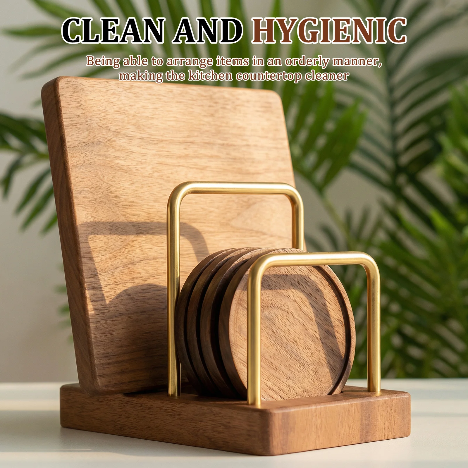 鍋蓋ラック まな板オーガナイザー 木製ベース ベーキングパン - Kitchen Cabinet Baking Organizer のレビューと価格