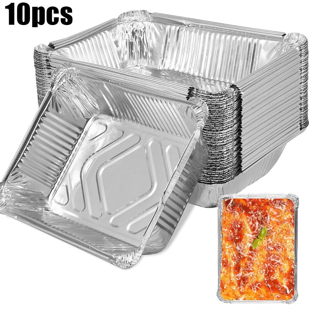 10 個使い捨てアルミ箔食品保存容器オーブンベーキングパン調 - Kitchen Baking Tray のレビューと価格