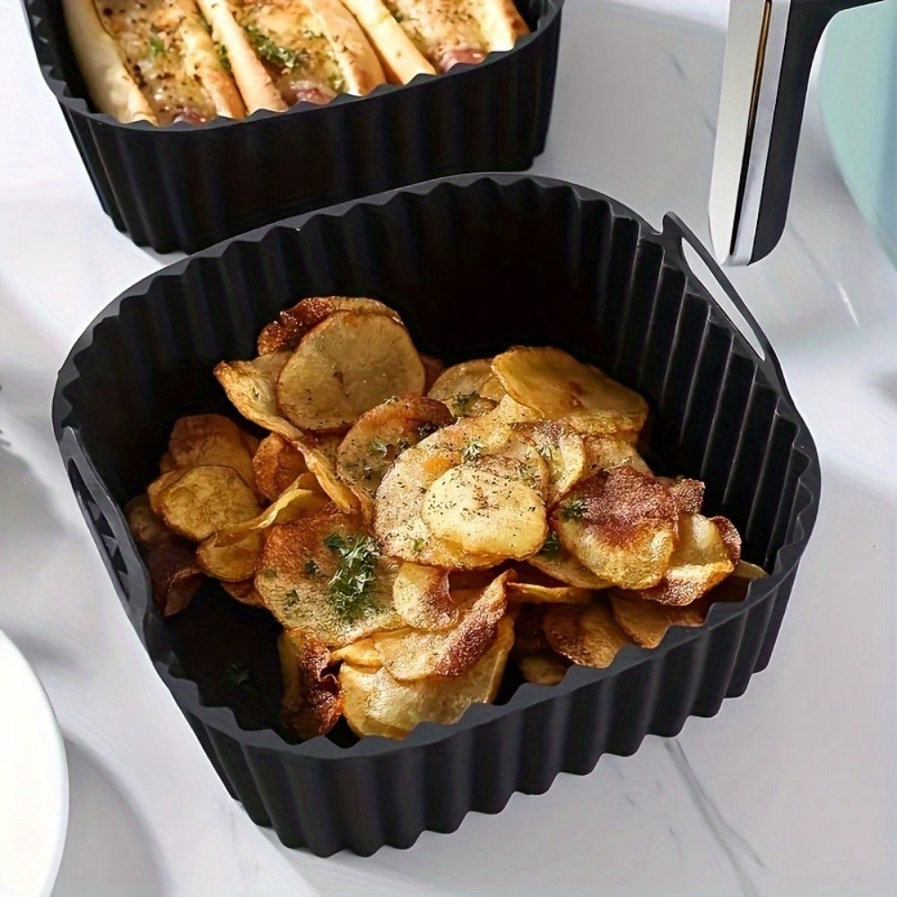 1個入り再利用可能なシリコン製エアフライヤーライナー、エアフ - Kitchen Baking Tray のレビューと価格