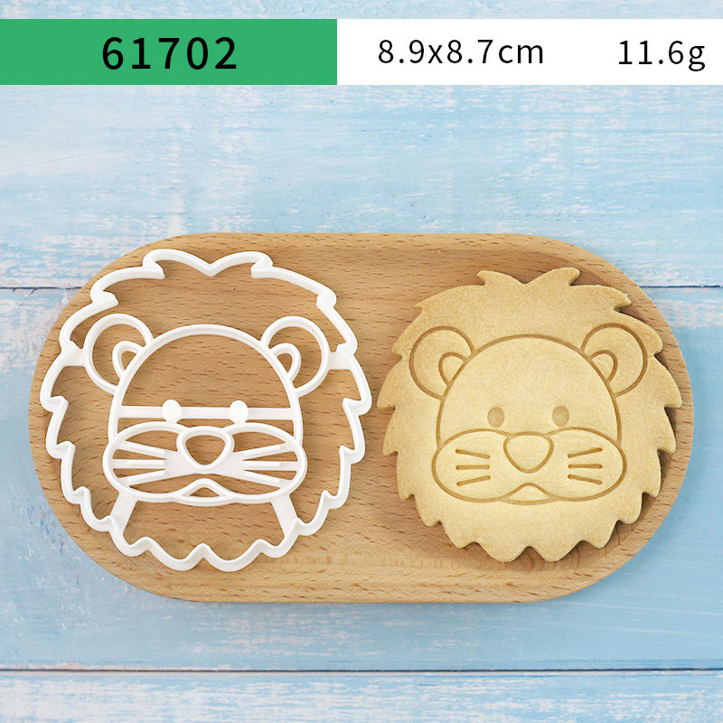 4個入り動物型クッキーカッターセット 3Dキュートなライオン - Kitchen Equipment For Baking のレビューと価格
