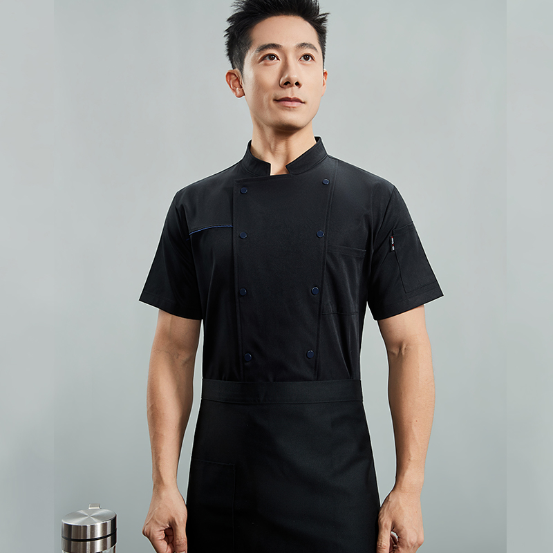 夏レストランホテルキッチンシェフ制服弾性通気性作業服半袖ウェ - Kitchen Baker のレビューと価格