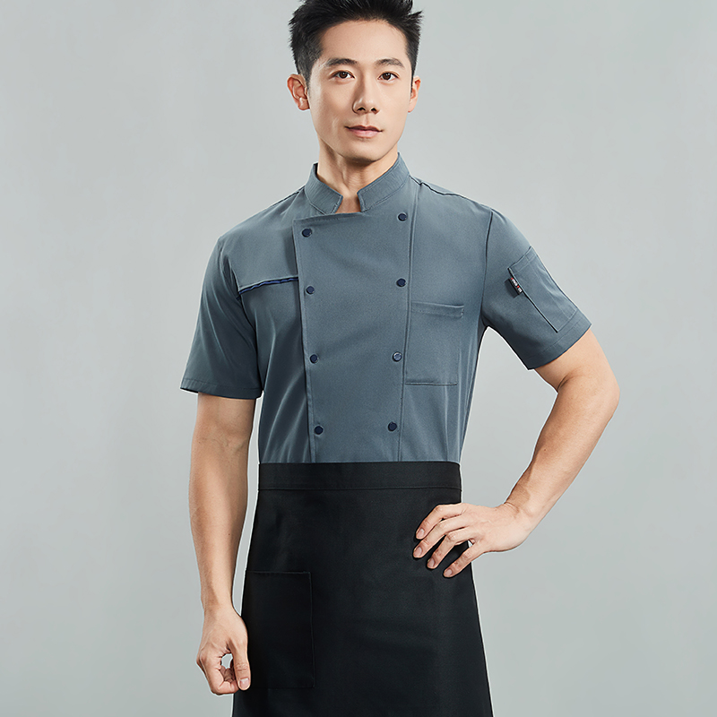 夏レストランホテルキッチンシェフ制服弾性通気性作業服半袖ウェ - Kitchen Baker のレビューと価格
