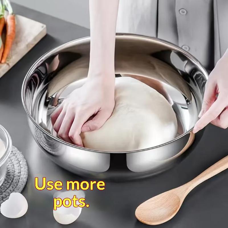 新しいステンレス製ミキシングボウル、蓋付き、頑丈で錆びにくい - Kitchen Equipment For Baking のレビューと価格