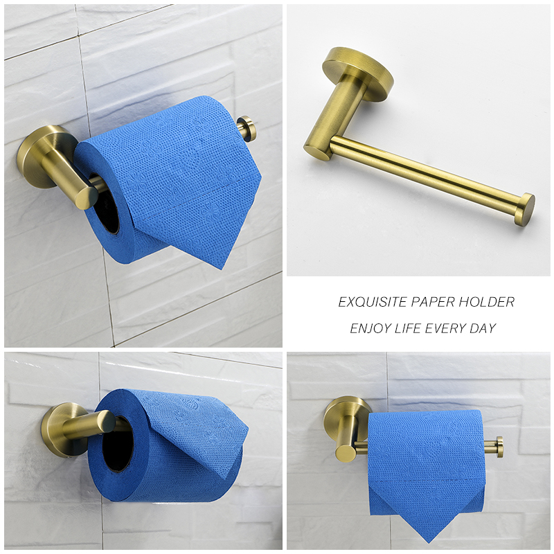 ブラッシュドゴールドトイレットペーパーティッシュホルダーウォ - Kitchen Baking Paper Holder のレビューと価格