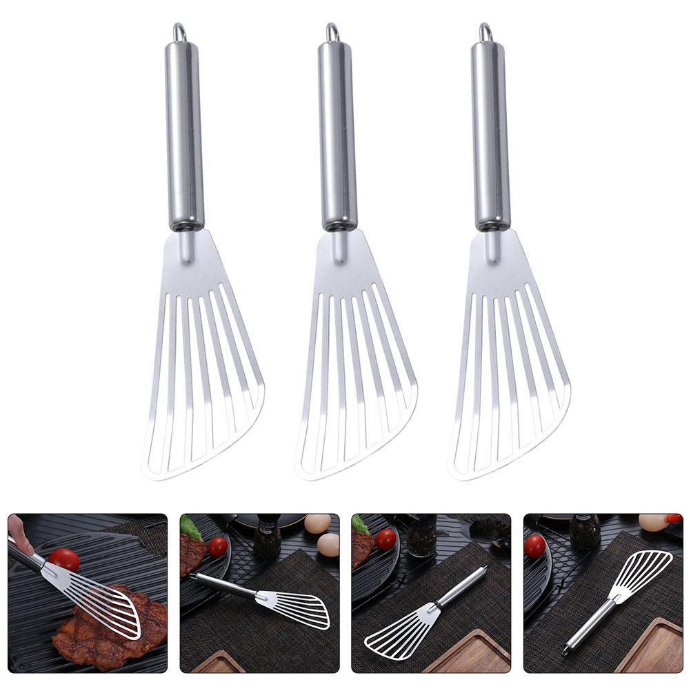 3 個ステンレス鋼スパチュラステーキフライ魚用スロット付きタ - Kitchen Equipment For Baking のレビューと価格