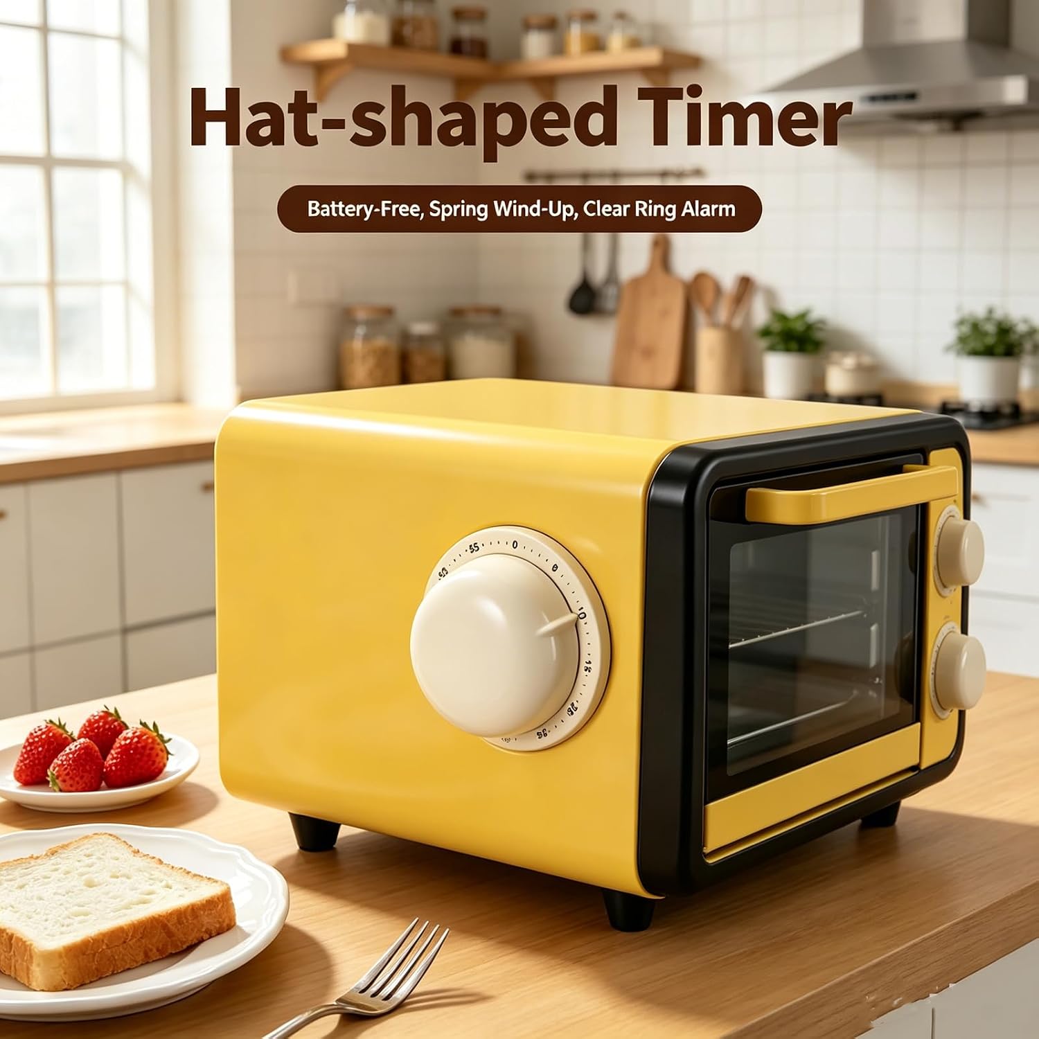 機械式キッチンタイマー アラーム付き カウントダウン時計 磁 - Baking Kitchen Hourly のレビューと価格