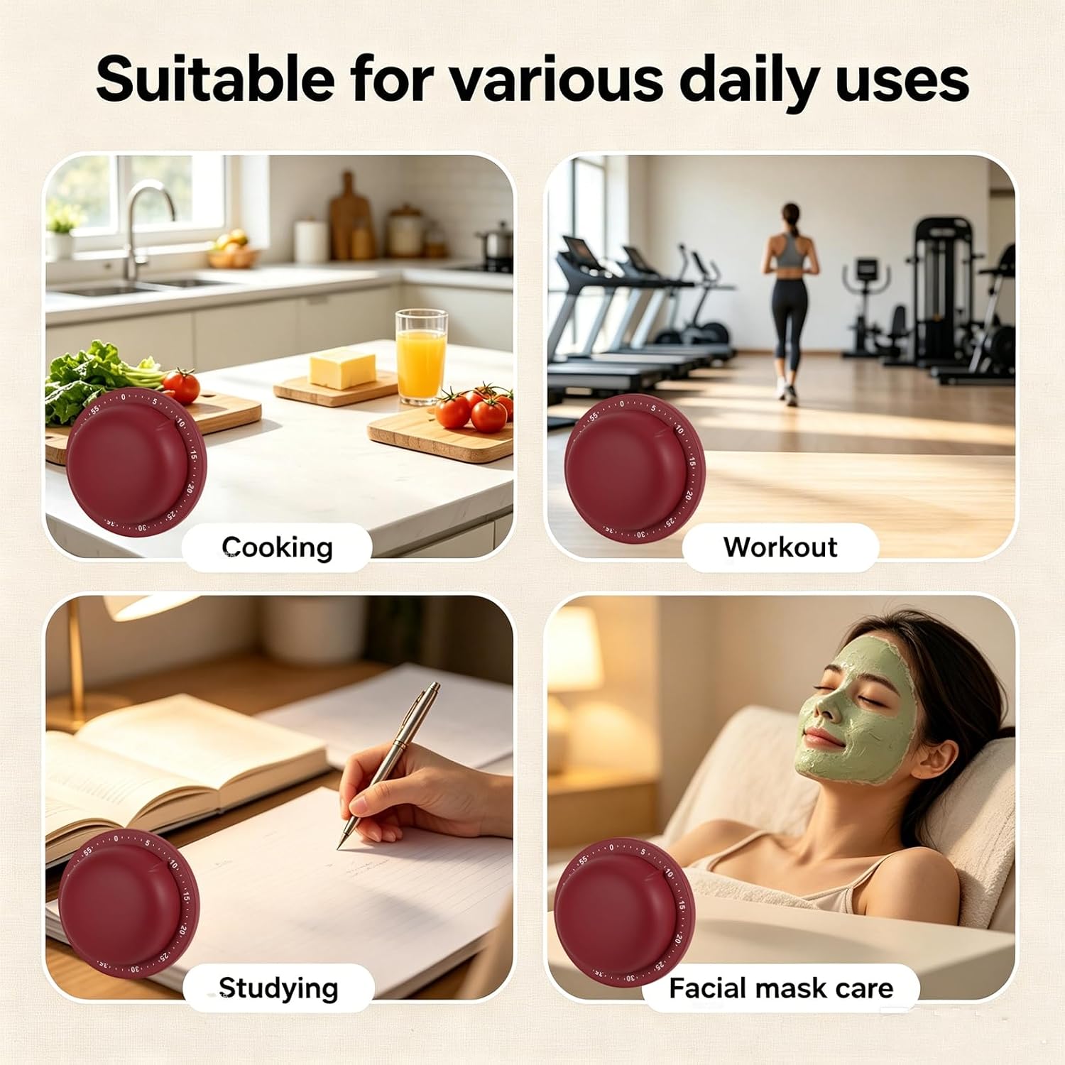 機械式キッチンタイマー アラーム付き カウントダウン時計 磁 - Baking Kitchen Hourly のレビューと価格