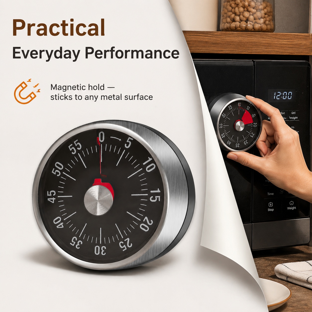 目視可能な機械式タイマー、60分カウントダウン時計、キッチン - Baking Kitchen Hourly のレビューと価格