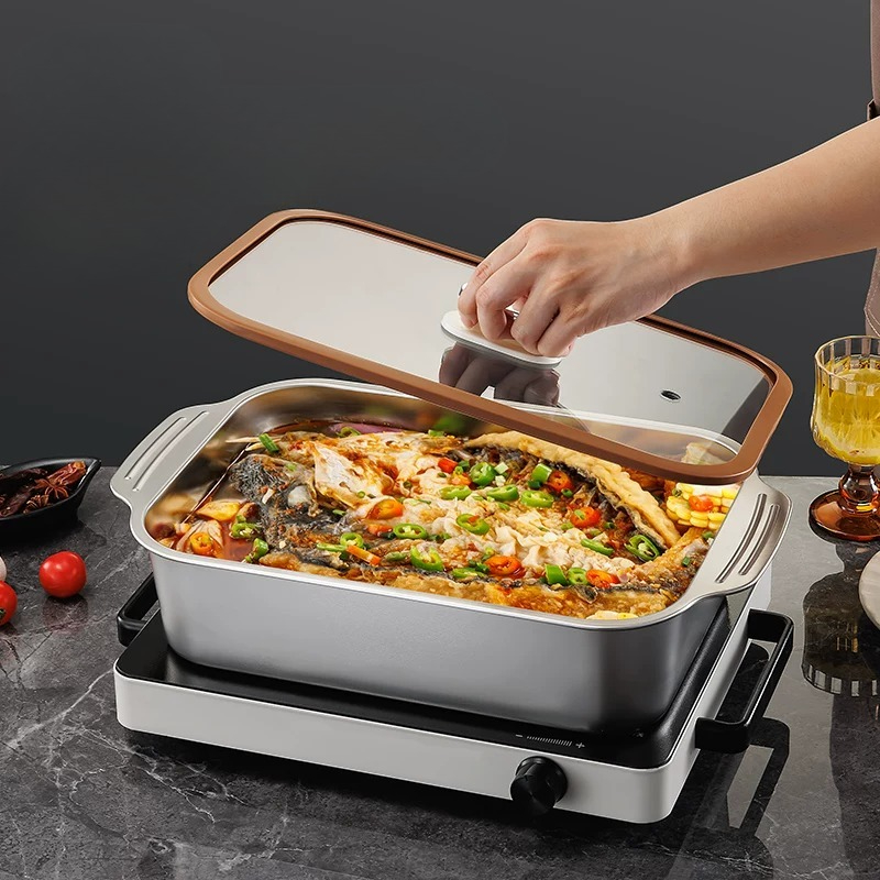 食品グレードのステンレス鋼製ベーキングパン、蓋付きケーキ焼き - Kitchen Baking Tray のレビューと価格